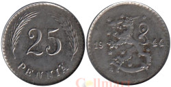 Финляндия. 25 пенни 1944 год. Герб.
