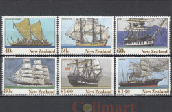Набор марок. Новая Зеландия 1990 год. Парусные корабли. (6 марок)
