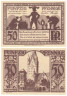  Бона. Германия. Падерборн 50 пфеннигов 1921 год. Собор в Падерборне. Нотгельд коричневый. (XF) 