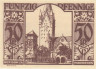  Бона. Германия. Падерборн 50 пфеннигов 1921 год. Собор в Падерборне. Нотгельд коричневый. (XF) 