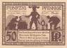 Бона. Германия. Падерборн 50 пфеннигов 1921 год. Собор в Падерборне. Нотгельд коричневый. (XF) 