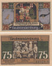  Бона. Германия. Нойбранденбург 75 пфеннигов 1921 год (вариант 2). Нотгельд. (XF) 