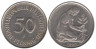  ФРГ. 50 пфеннигов 1990 год. (F) 