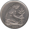  ФРГ. 50 пфеннигов 1990 год. (F) 