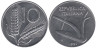  Италия. 10 лир 1991 год. Колосья пшеницы. Плуг. 