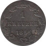  Франкфурт. 1 крейцер 1855 год. 