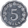  Мальта. 5 милей 1976 год. Глиняный светильник. 
