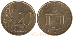 Германия. 20 евроцентов 2002 год. Бранденбургские ворота. (G)