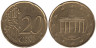  Германия. 20 евроцентов 2002 год. Бранденбургские ворота. (G) 