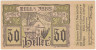  Бона. Австрия 50 геллеров 1920 год. Коммунна Целль-ан-дер-Иббс. (XF)  