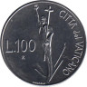  Ватикан. 100 лир 1991 год. Воскрешение. 