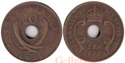 Британская Восточная Африка. 10 центов 1937 год. Без отметки монетного двора.