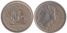  Восточные Карибы. 10 центов 1965 год. Галеон "Золотая лань". 