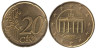  Германия. 20 евроцентов 2005 год. Бранденбургские ворота. (J) 