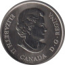  Канада. 25 центов 2006 год. 80 лет Королеве Елизавете II. (цветное покрытие). 