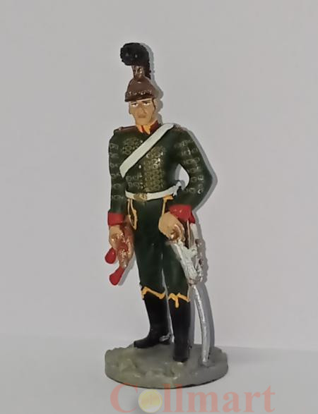  Оловянный солдатик. Трубач Шевалежерского полка в парадной форме, 1813-1814 год. 