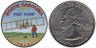  США. 25 центов 2001 год. Квотер штата Северная Каролина. цветное покрытие (P). 