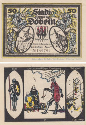 Бона. Германия. Дёбельн 50 пфеннигов 1921 год. Нотгельд. (XF)