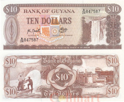 Бона. Гайана 10 долларов 1992 год. (Пресс)
