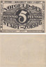  Бона. Германия. Цёрбиг 5 пфеннигов 1921 год (вариант 2). Нотгельд. (XF) 