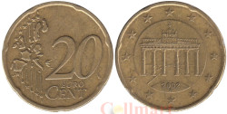 Германия. 20 евроцентов 2002 год. Бранденбургские ворота. (A)