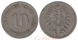 Германская империя. 10 пфеннигов 1889 год. (A)