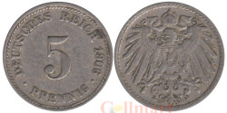 Германская империя. 5 пфеннигов 1906 год. (D)