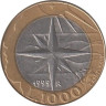  Сан-Марино. 1000 лир 1999 год. Роза ветров. 