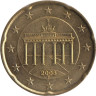  Германия. 20 евроцентов 2003 год. Бранденбургские ворота. (F) 