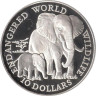  Острова Кука. 10 долларов 1990 год. Вымирающие виды - Слоны. 