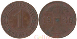 Веймарская республика. 1 рейхспфенниг 1936 год. (D)