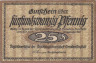  Бона. Германия. Дрезден - Нойштадт 25 пфеннигов 1921 год. Нотгельд. (VF) 