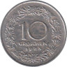  Австрия. 10 грошей 1925 год. Женщина из Тироля. 