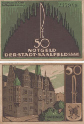 Бона. Германия. Зальфельд 50 пфеннигов 1921 год. Нотгельд. (XF)