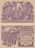 Бона. Австрия. Региональные выпуски - Верхняя Австрия 20 геллеров 1921 год. Нотгельд. (VF) 