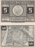  Бона. Германия. Вунсторф 5 пфеннигов 1922 год. Нотгельд. (XF) 