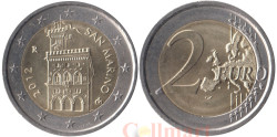 Сан-Марино. 2 евро 2012 год. Дворец Правительства.