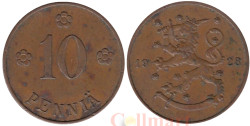 Финляндия. 10 пенни 1928 год.