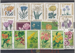 Набор марок. Цветы. 16 Марок + планшетка. № 93