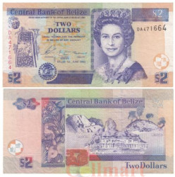 Бона. Белиз 2 доллара 2003 год. Руины майя. (VF)
