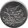  Сейшельские острова. 50 центов 1977 год. Орхидея Ваниль. 