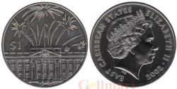Восточные Карибы. 1 доллар 2002 год. 50 лет правления Королевы Елизаветы II.