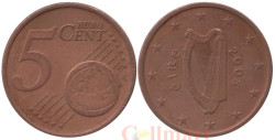 Ирландия. 5 евроцентов 2005 год. Арфа.