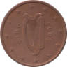  Ирландия. 5 евроцентов 2005 год. Арфа. 