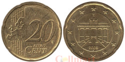 Германия. 20 евроцентов 2009 год. Бранденбургские ворота. (F)
