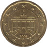  Германия. 20 евроцентов 2009 год. Бранденбургские ворота. (F) 