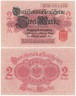  Бона. Германская империя 2 марки 1914 год. Имперское долговое управление. Ссудный кассовый чек. (XF-AU) 