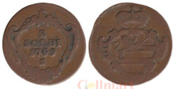 Горица и Градишка. 2 сольдо 1799 год. Герб. (S)
