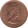  Восточные Карибы. 1 цент 1965 год. Королева Елизавета II. 
