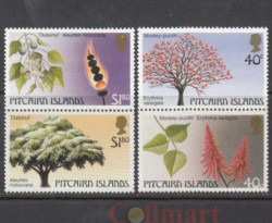 Набор марок. Острова Питкэрн 1987 год. Деревья острова Питкэрн. (4 марки)